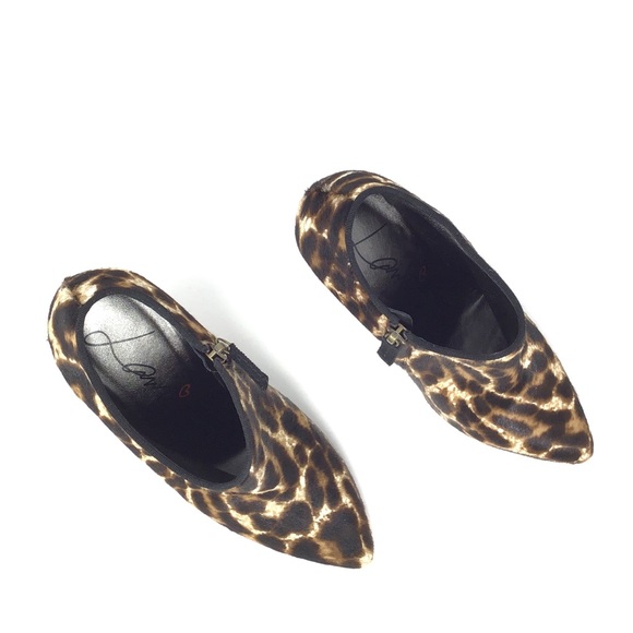 LANVIN Leopard Print Pony Hair Ankle Booties - Picture 9 of 15